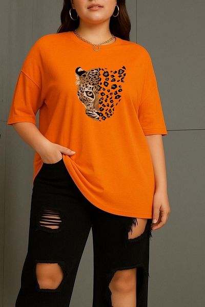 BENROMA 1 T-Shirt Gift for Purchases of 6 or More in Cart - Large Size Leopard Printed Unisex T-Shirt