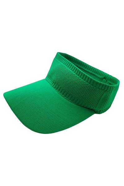 AXE SPORTSWEAR Green Stretchy Visor Hat Uv Sunscreen Casual Beach Tennis Cap