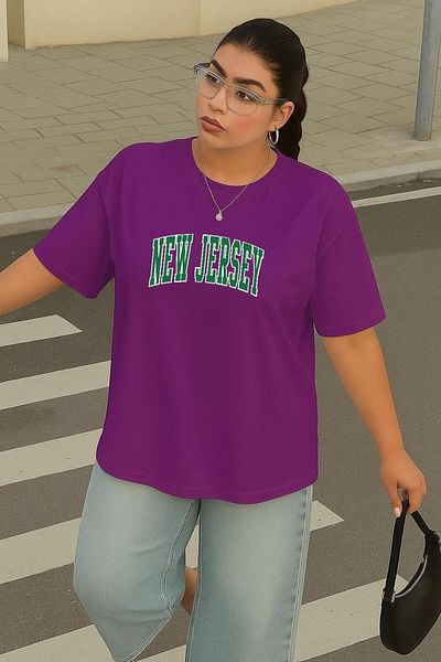 BENROMA In Cart 6 or More Purchases Get 1 T-Shirt Gift - Large Size New Jersey Printed Unisex T-Shirt