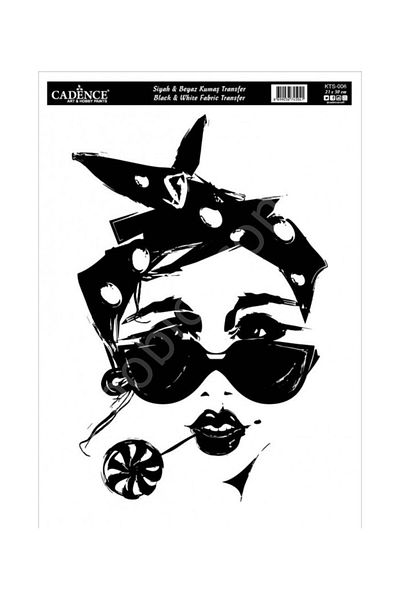 Cadence Kts-06 Black and White Fabric Transfer 21X30