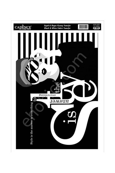 Cadence Kts-03 Black and White Fabric Transfer 21X30