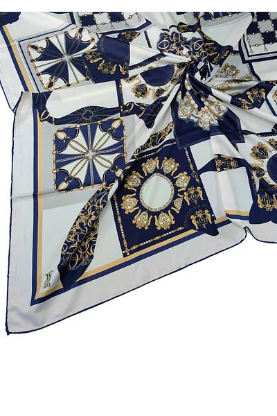 mim eşarp Vesi̇ Scarf Patterned Sport Twill Scarf 120X120 cm
