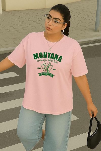 BENROMA Plus Size Montana Printed Unisex T-Shirt