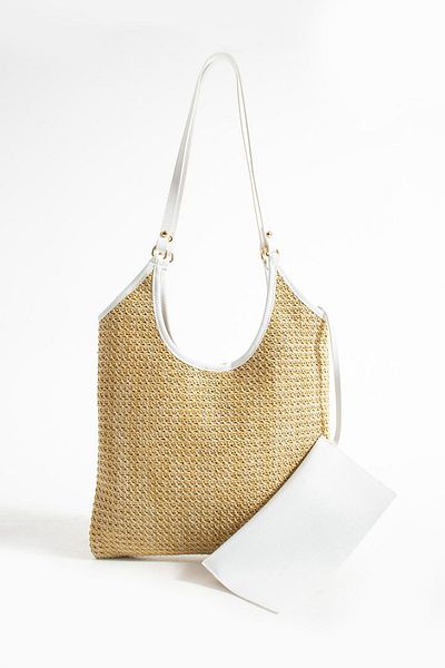 Çanta Trend Geantă de mână și de umăr pentru femei Moon Wicker Wallet