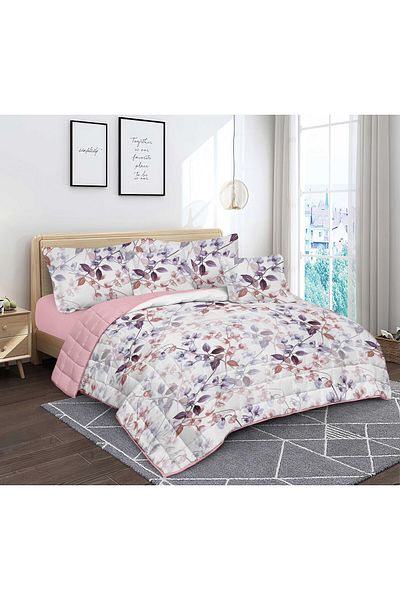 Blue Rose مفرش سرير نفرين مضغوط صيفي مشجر ليتناسب مع ديكور غرفتك من اجود انواع المايكروفايبر مقاس 230*250 سم