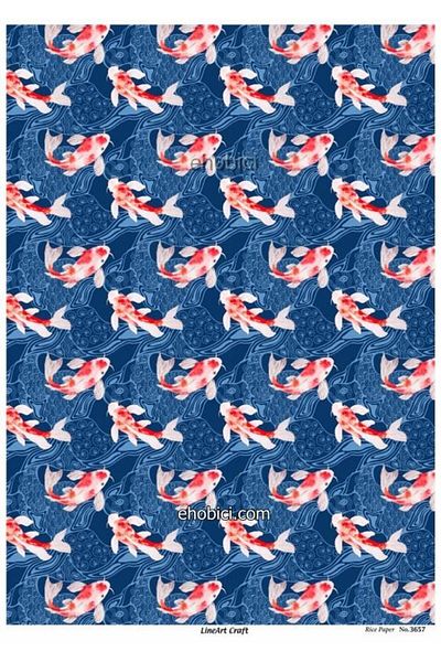 ehobici Lineart Rice Decopage Paper - 3657