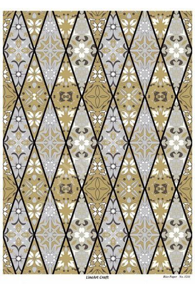 ehobici Lineart Craft Brass Decopage Paper Model - 1211