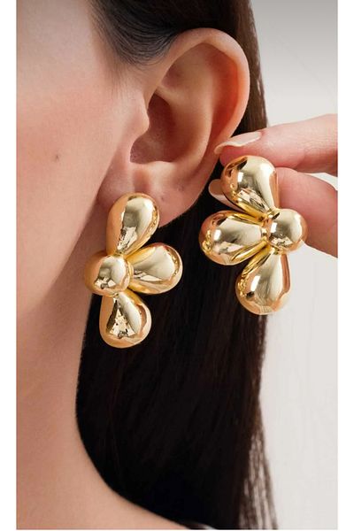 Be Best Women's Gold Color Tomorrow Daisy Earrings Be114
