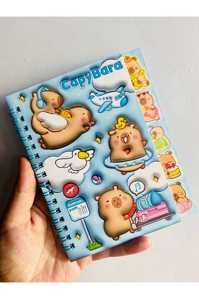 synshop Capybara Capybara Sticker Sticker Sticker 16 Sheets (300Pcs) Waterproof+Opaque 8 Sheets Notepad