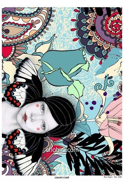 ehobici Lineart Brass Decopage Paper Model - 3169