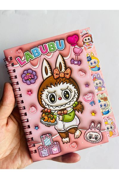 synshop Labubu sticker label decal 16 sheets (300pcs) waterproof+opaque 8 sheets notepad