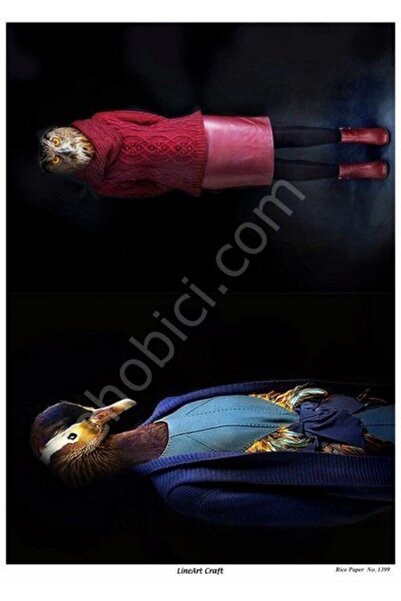 ehobici Lineart Brass Decopage Paper Model - 1399