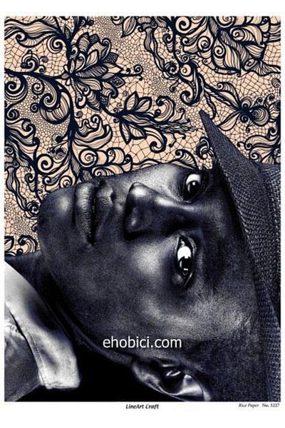 ehobici Lineart Brass Decopage Paper Model - 3227