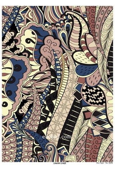 ehobici Lineart Brass Decopage Paper Model - 3370