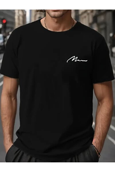 PERISENSE تي شيرت للجنسين للنساء/الرجال مطبوع عليه رقبة دائرية وأكمام قصيرة م...