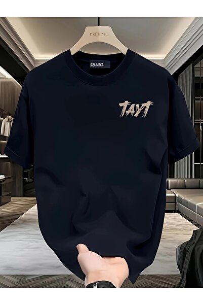 YRN COLLECTION تي شيرت أسود للجنسين للنساء/الرجال مطبوع عليه رقبة دائرية وأكم...