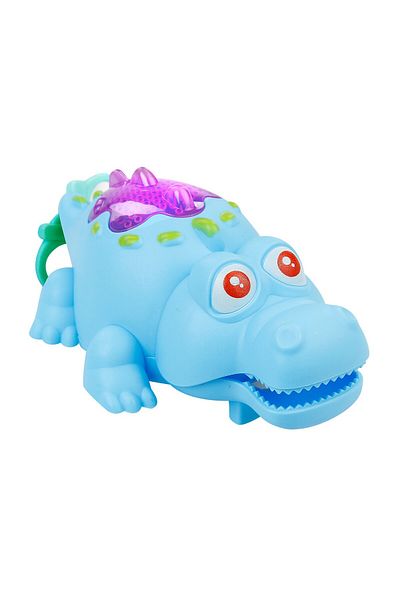 Cosby Wind-Up Lighted Cheerful Crocodile - Blue