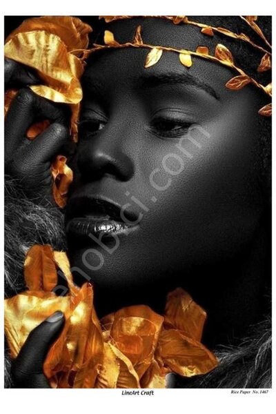 ehobici Lineart Brass Decopage Paper Model - 1467