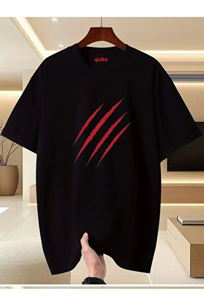 YRN COLLECTION تي شيرت أسود للجنسين للنساء/الرجال مطبوع عليه رقبة دائرية وأكم...