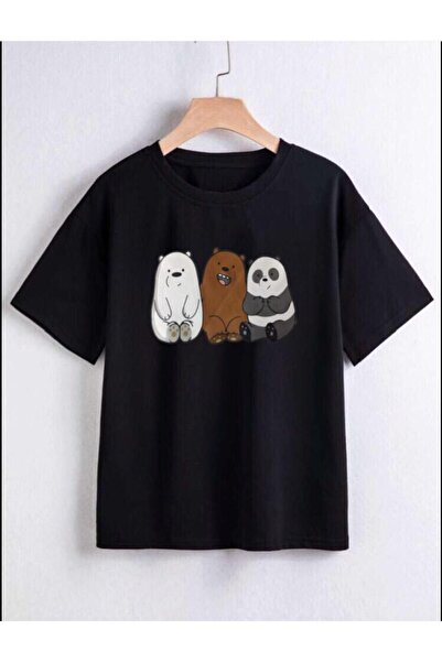 YRN COLLECTION الباندا المطبوعة فتاة / فتى تي شيرت