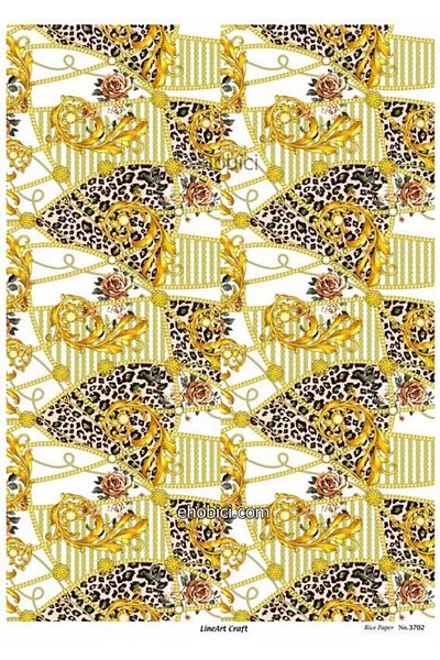 ehobici Lineart Rice Decopage Paper - 3702