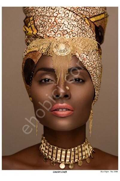 ehobici Lineart Brass Decopage Paper Model - 2588