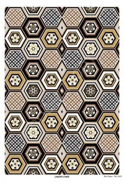 ehobici Lineart Brass Decopage Paper Model - 2433