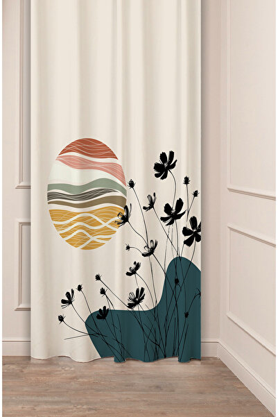 GREENDECOR Flower Bohemian Minimalist Pastel Beige Soft Patterned Special Des...