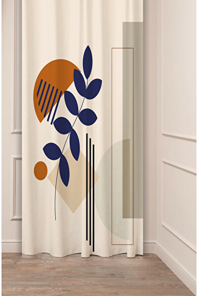 GREENDECOR Leaf Bohemian Minimalist Pastel Beige Cream Patterned Special Desi...