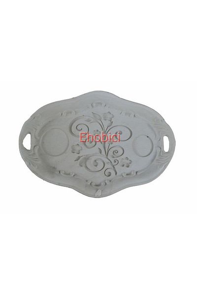 ehobici Polyester Embroidered Tray 23X16Cm T23