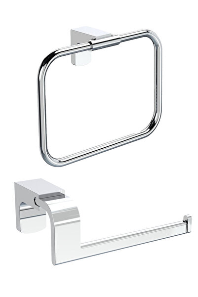 Ahlez Premium ανοξείδωτη τετράγωνη θήκη για πετσέτες και χωρίς καπάκι Σετ μπά...