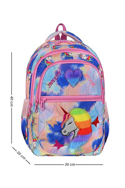 QL ACCESSORY Geantă de lux pentru școală primară Unicorn cu nutriție termică