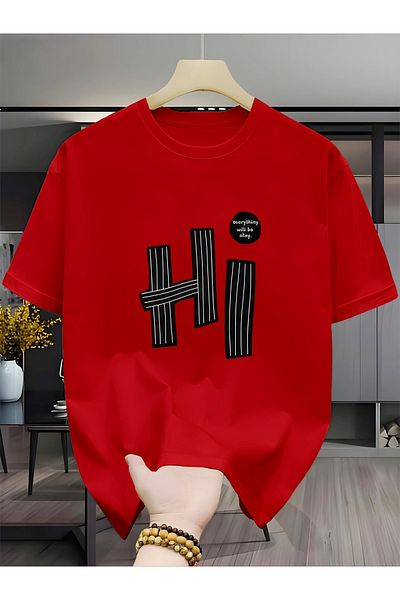 WOODROFFE Men's Hi Printed T-Shirt New Season Oversize Loose