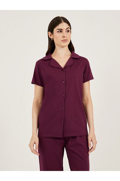 Styli Cotton Jersey Short Sleeve Shirt and Pyjama Set