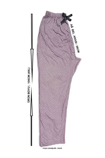 A&K ZÜMRA Mother Model Viscose Pajamas Bottom Plus Size