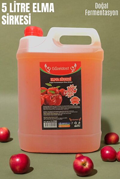Güzeldost Elma Sirkesi 5 Litre Katkısız Ev Yapımı – Saf ve Doğal Lezzet