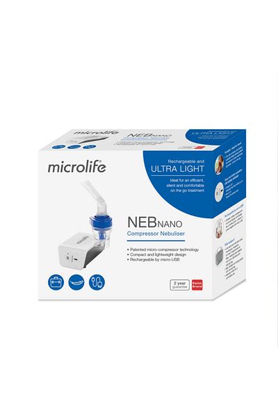 Microlife Microlife NEB NANO Portable and Rechargeable Steam Inhaler Nebulizer