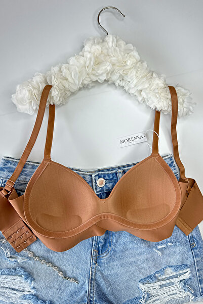 Morensa Σουτιέν με μισό στήριγμα χωρίς κορσέ κοπής με λέιζερ καφέ