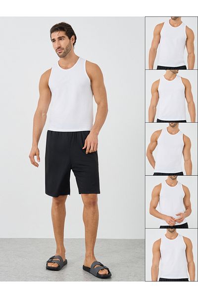 Styli Set of 5 - Round Neck Cotton Stretch Vest