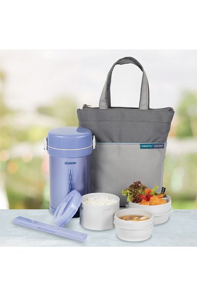 ZOJIRUSHI Zojirushi SL-NC09-AA Stainless Steel Lunch Box - Blue