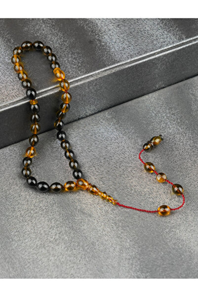 Tesbih-i Hazır Tesbihçilik سبحة Bilekboy Fire Amber مع نظام توقيع ماستر وشراب...