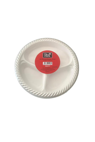 KUT FLY طبق بلاستيك بروباك 3 أقسام 8 قطع 260 مم 3 قطع