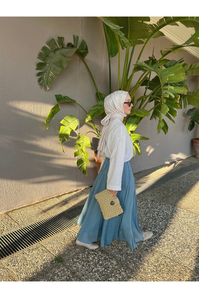 QUBİ OFFİCİAL Şifon Astarlı Etek