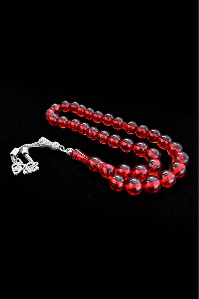 renery Çay Fosilli Toz Kehribar Tesbih Hediyelik Ahşap Kutulu Kehribar Tespih