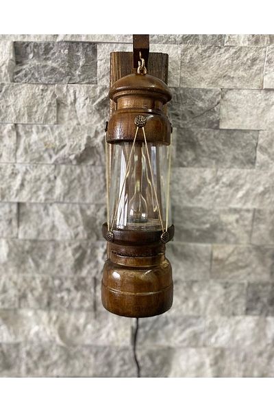 Umut Handmade Wooden Sailor's Lantern Rustic