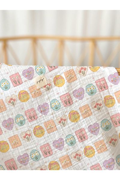 Zezig Flower Frames Muslin Cover