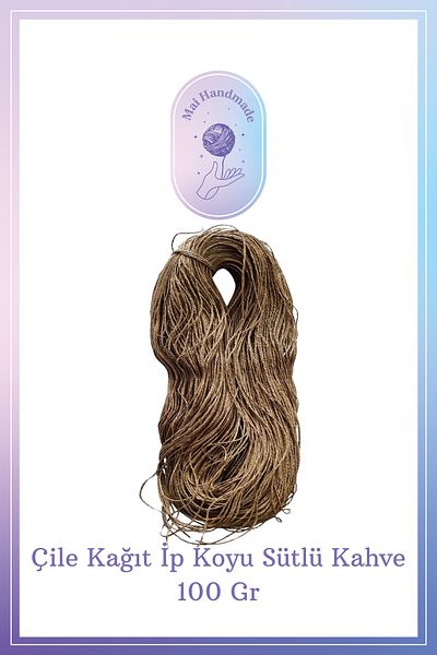Mai Handmade Hobby ve Örgü Evi Σχοινί Πλεξούδα Χαρτί 100 γραμμάρια Φυσικό Χαρτί Σχοινί – Χειροποίητο Διακοσμητικό Σχοινί Πλεξούδας και Συσκευασίας
