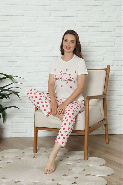 HUBEN Women's Cotton Pajama Set