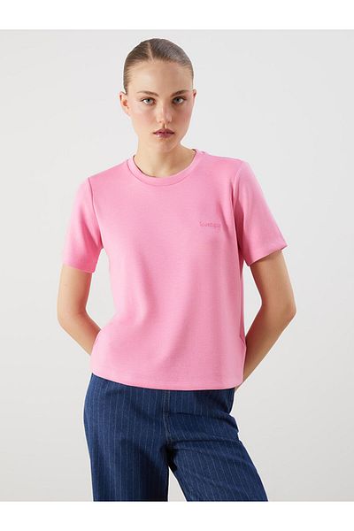 LC Waikiki Νέα σεζόν Crew Neck Nakisli Γυναικείο Tisort - S5O215Z8