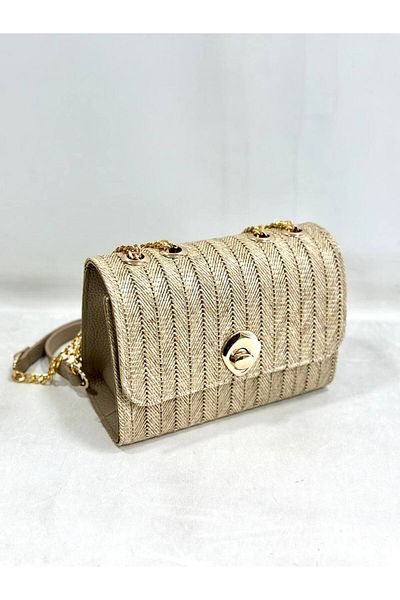 çkn sedat çakan çanta & fular & aksesuar Jute Straw Flap Chain Strap Women's Shoulder Diagonal Bag